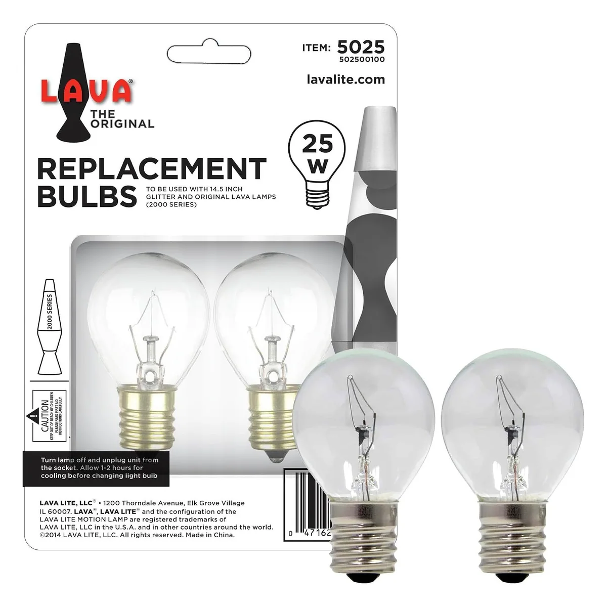 Lava Lite 25-Watt Replacement Bulbs for 14.5 Inch Lamps, 2-Pack